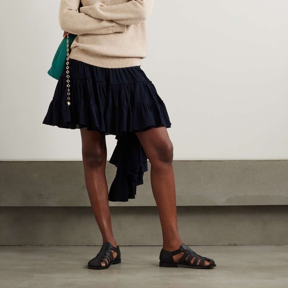 LOEWE Campo Fisherman Sandals in Black Calfskin Leather Size 39 - Picture 7 of 14